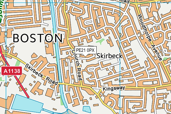PE21 0PX map - OS VectorMap District (Ordnance Survey) PE21 0PX map - OS VectorMap District (Ordnance Survey)
