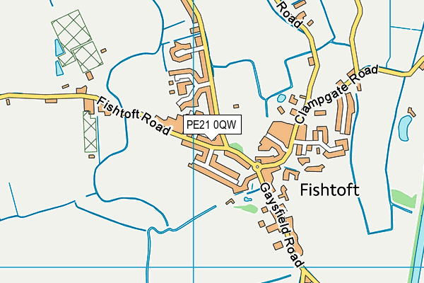 PE21 0QW map - OS VectorMap District (Ordnance Survey) PE21 0QW map - OS VectorMap District (Ordnance Survey)