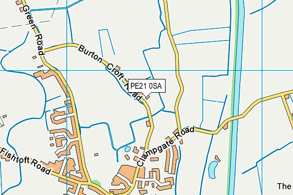 PE21 0SA map - OS VectorMap District (Ordnance Survey) PE21 0SA map - OS VectorMap District (Ordnance Survey)