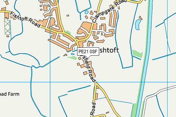 PE21 0SF map - OS VectorMap District (Ordnance Survey) PE21 0SF map - OS VectorMap District (Ordnance Survey)