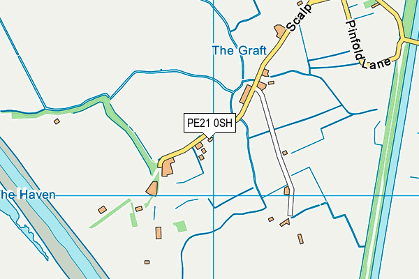 PE21 0SH map - OS VectorMap District (Ordnance Survey)