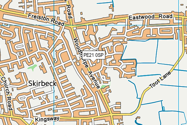 PE21 0SP map - OS VectorMap District (Ordnance Survey) PE21 0SP map - OS VectorMap District (Ordnance Survey)