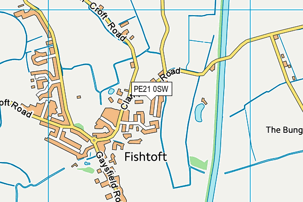 PE21 0SW map - OS VectorMap District (Ordnance Survey) PE21 0SW map - OS VectorMap District (Ordnance Survey)