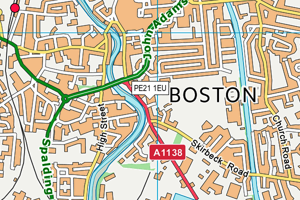 PE21 1EU map - OS VectorMap District (Ordnance Survey) PE21 1EU map - OS VectorMap District (Ordnance Survey)