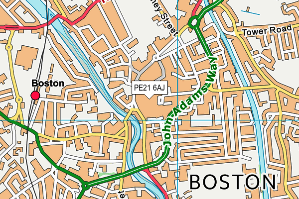PE21 6AJ map - OS VectorMap District (Ordnance Survey) PE21 6AJ map - OS VectorMap District (Ordnance Survey)
