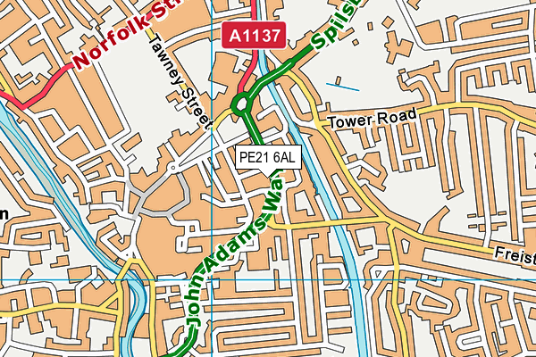 PE21 6AL map - OS VectorMap District (Ordnance Survey) PE21 6AL map - OS VectorMap District (Ordnance Survey)