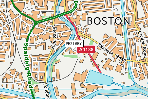 PE21 6BY map - OS VectorMap District (Ordnance Survey) PE21 6BY map - OS VectorMap District (Ordnance Survey)