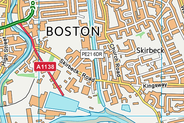PE21 6DR map - OS VectorMap District (Ordnance Survey) PE21 6DR map - OS VectorMap District (Ordnance Survey)