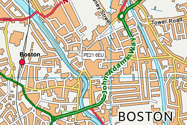PE21 6EU map - OS VectorMap District (Ordnance Survey)