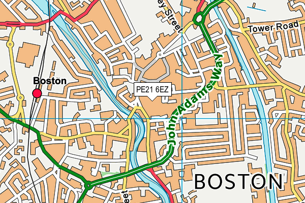 PE21 6EZ map - OS VectorMap District (Ordnance Survey) PE21 6EZ map - OS VectorMap District (Ordnance Survey)