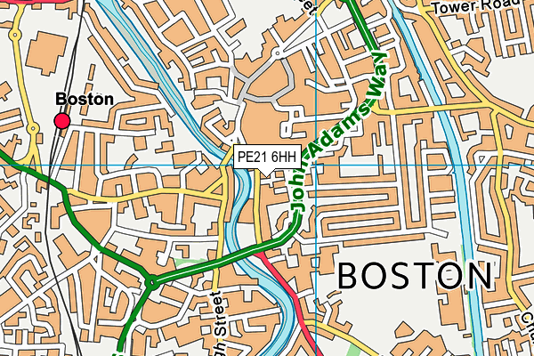 PE21 6HH map - OS VectorMap District (Ordnance Survey)
