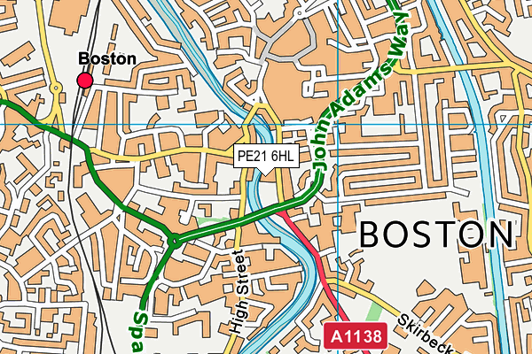 PE21 6HL map - OS VectorMap District (Ordnance Survey) PE21 6HL map - OS VectorMap District (Ordnance Survey)