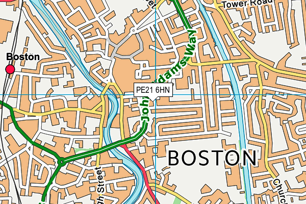 PE21 6HN map - OS VectorMap District (Ordnance Survey) PE21 6HN map - OS VectorMap District (Ordnance Survey)