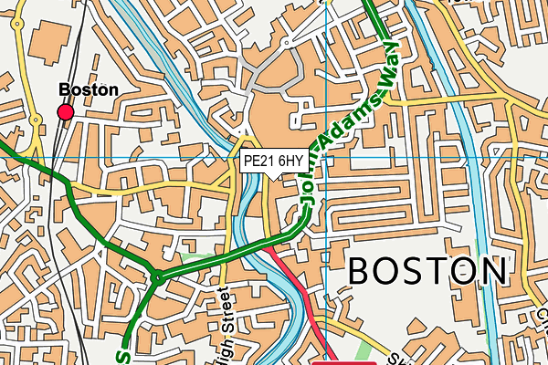 PE21 6HY map - OS VectorMap District (Ordnance Survey) PE21 6HY map - OS VectorMap District (Ordnance Survey)