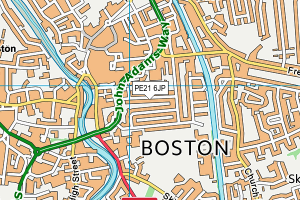 PE21 6JP map - OS VectorMap District (Ordnance Survey) PE21 6JP map - OS VectorMap District (Ordnance Survey)