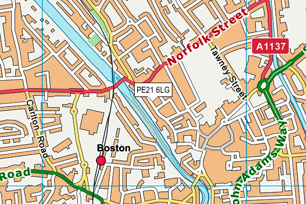 PE21 6LG map - OS VectorMap District (Ordnance Survey) PE21 6LG map - OS VectorMap District (Ordnance Survey)