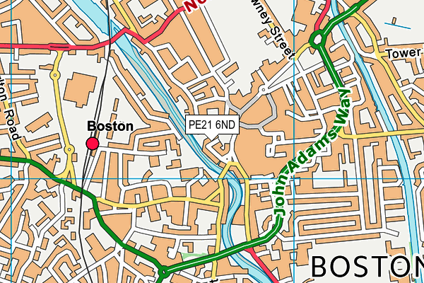 PE21 6ND map - OS VectorMap District (Ordnance Survey)