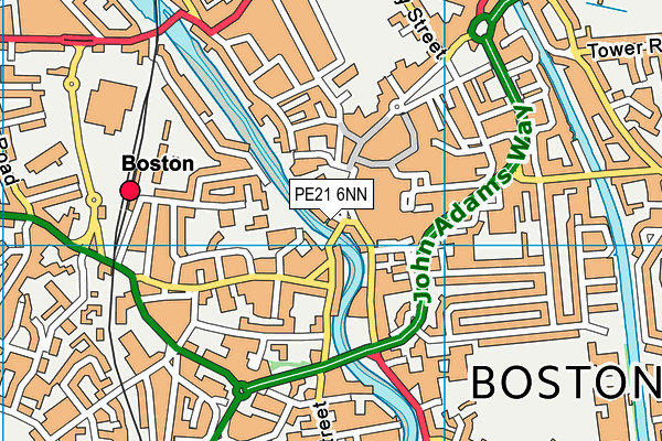PE21 6NN map - OS VectorMap District (Ordnance Survey)