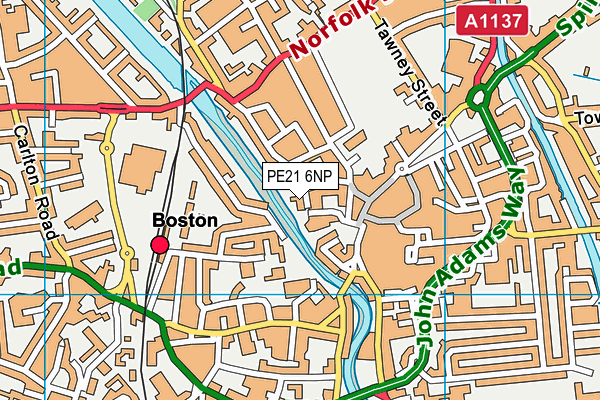 PE21 6NP map - OS VectorMap District (Ordnance Survey) PE21 6NP map - OS VectorMap District (Ordnance Survey)