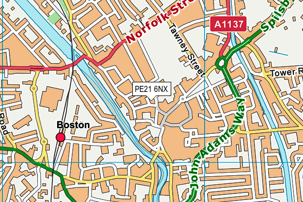 PE21 6NX map - OS VectorMap District (Ordnance Survey) PE21 6NX map - OS VectorMap District (Ordnance Survey)