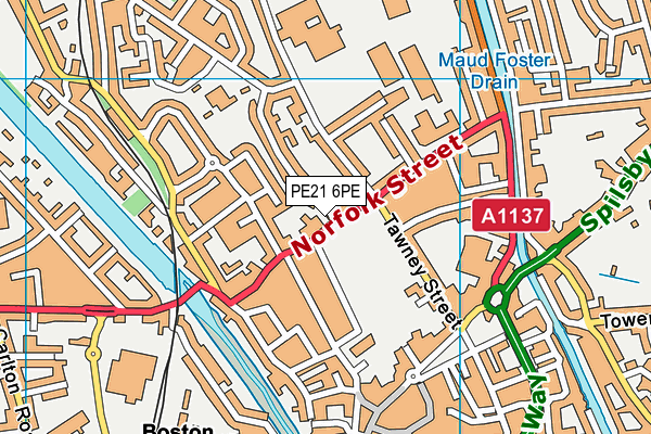 PE21 6PE map - OS VectorMap District (Ordnance Survey) PE21 6PE map - OS VectorMap District (Ordnance Survey)