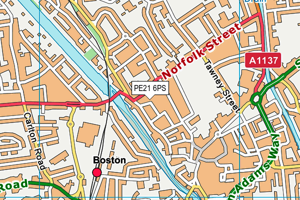 PE21 6PS map - OS VectorMap District (Ordnance Survey) PE21 6PS map - OS VectorMap District (Ordnance Survey)
