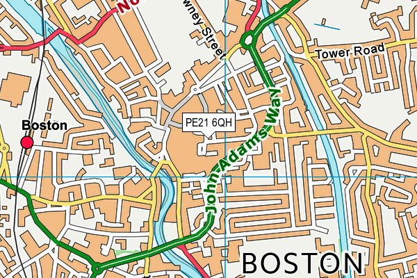 PE21 6QH map - OS VectorMap District (Ordnance Survey) PE21 6QH map - OS VectorMap District (Ordnance Survey)