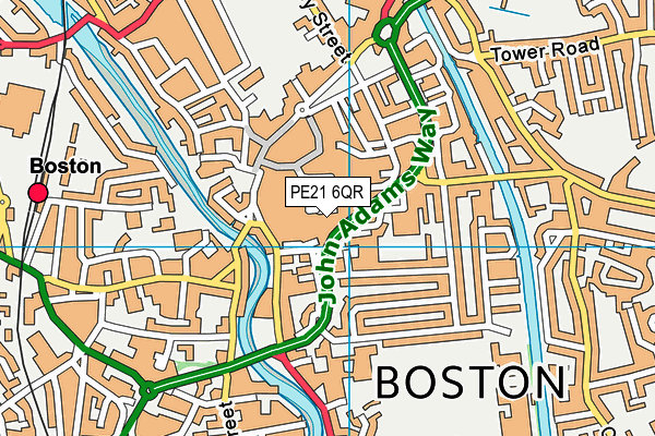 PE21 6QR map - OS VectorMap District (Ordnance Survey) PE21 6QR map - OS VectorMap District (Ordnance Survey)