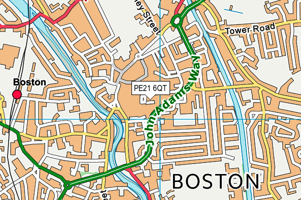PE21 6QT map - OS VectorMap District (Ordnance Survey) PE21 6QT map - OS VectorMap District (Ordnance Survey)