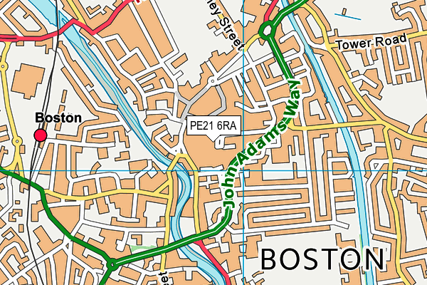PE21 6RA map - OS VectorMap District (Ordnance Survey) PE21 6RA map - OS VectorMap District (Ordnance Survey)
