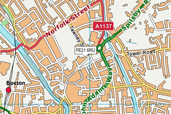 PE21 6RU map - OS VectorMap District (Ordnance Survey) PE21 6RU map - OS VectorMap District (Ordnance Survey)