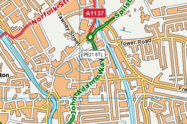 PE21 6TL map - OS VectorMap District (Ordnance Survey) PE21 6TL map - OS VectorMap District (Ordnance Survey)