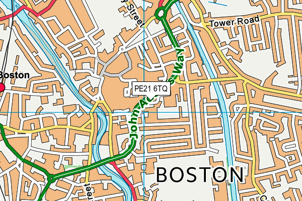 PE21 6TQ map - OS VectorMap District (Ordnance Survey) PE21 6TQ map - OS VectorMap District (Ordnance Survey)
