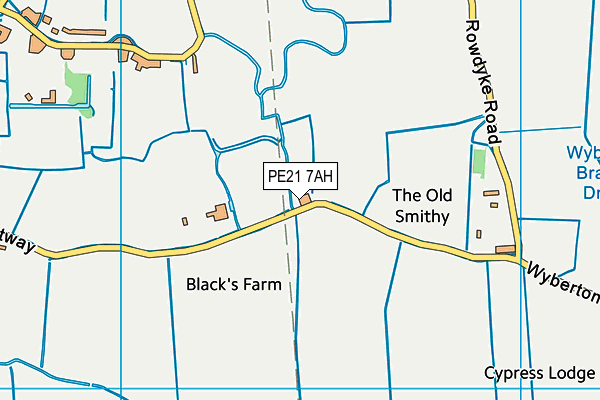 PE21 7AH map - OS VectorMap District (Ordnance Survey) PE21 7AH map - OS VectorMap District (Ordnance Survey)