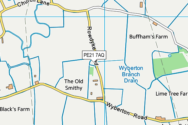 PE21 7AQ map - OS VectorMap District (Ordnance Survey) PE21 7AQ map - OS VectorMap District (Ordnance Survey)