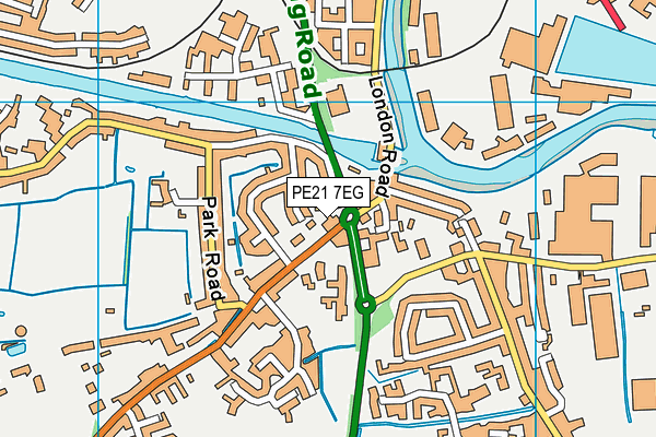 PE21 7EG map - OS VectorMap District (Ordnance Survey) PE21 7EG map - OS VectorMap District (Ordnance Survey)