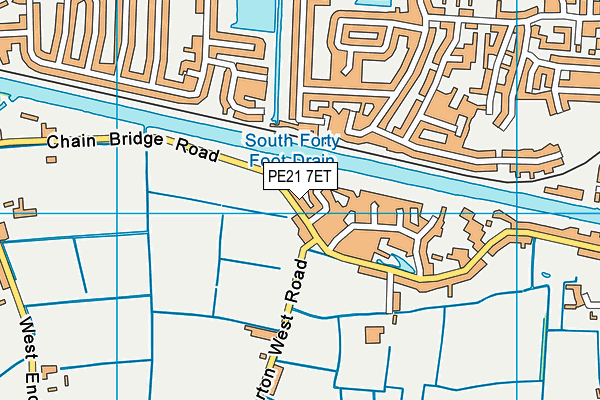 PE21 7ET map - OS VectorMap District (Ordnance Survey) PE21 7ET map - OS VectorMap District (Ordnance Survey)