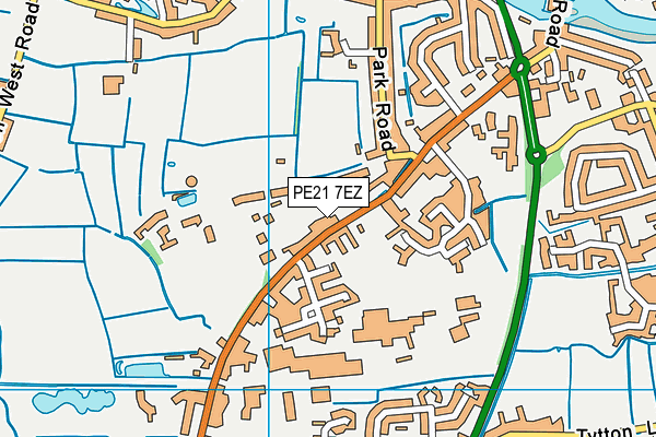 PE21 7EZ map - OS VectorMap District (Ordnance Survey) PE21 7EZ map - OS VectorMap District (Ordnance Survey)