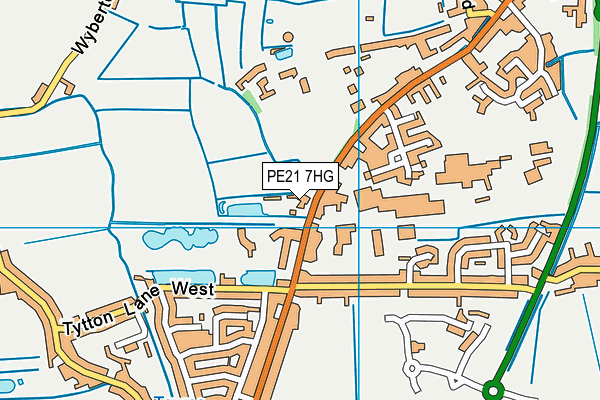 PE21 7HG map - OS VectorMap District (Ordnance Survey)