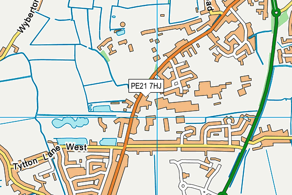 PE21 7HJ map - OS VectorMap District (Ordnance Survey) PE21 7HJ map - OS VectorMap District (Ordnance Survey)