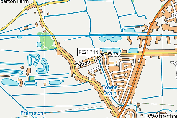 PE21 7HN map - OS VectorMap District (Ordnance Survey) PE21 7HN map - OS VectorMap District (Ordnance Survey)