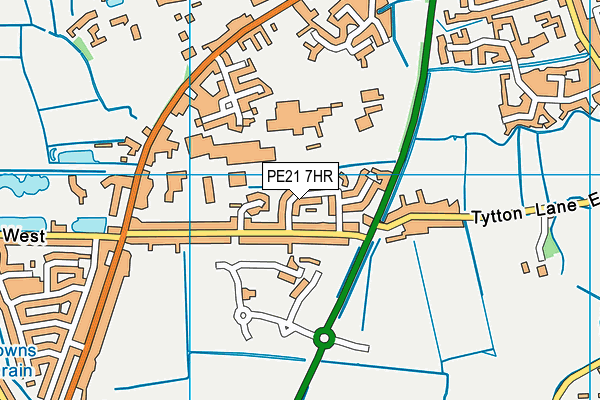PE21 7HR map - OS VectorMap District (Ordnance Survey) PE21 7HR map - OS VectorMap District (Ordnance Survey)
