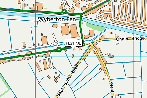 PE21 7JE map - OS VectorMap District (Ordnance Survey) PE21 7JE map - OS VectorMap District (Ordnance Survey)