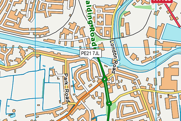 PE21 7JL map - OS VectorMap District (Ordnance Survey)