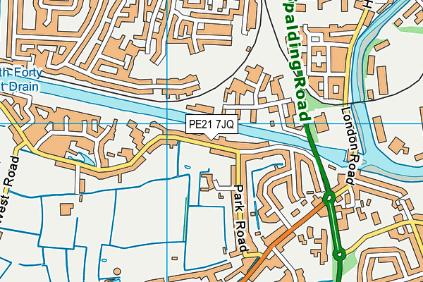 PE21 7JQ map - OS VectorMap District (Ordnance Survey) PE21 7JQ map - OS VectorMap District (Ordnance Survey)