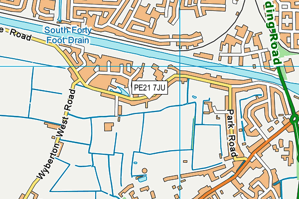 PE21 7JU map - OS VectorMap District (Ordnance Survey) PE21 7JU map - OS VectorMap District (Ordnance Survey)