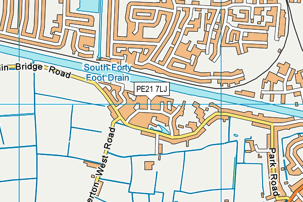 PE21 7LJ map - OS VectorMap District (Ordnance Survey) PE21 7LJ map - OS VectorMap District (Ordnance Survey)