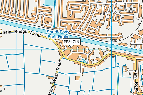 PE21 7LN map - OS VectorMap District (Ordnance Survey) PE21 7LN map - OS VectorMap District (Ordnance Survey)