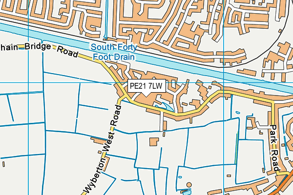 PE21 7LW map - OS VectorMap District (Ordnance Survey) PE21 7LW map - OS VectorMap District (Ordnance Survey)