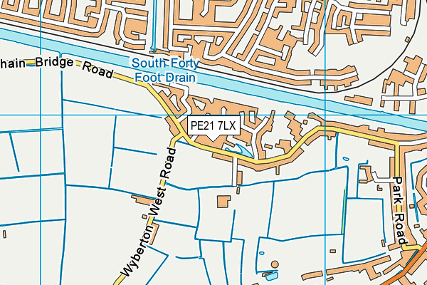 PE21 7LX map - OS VectorMap District (Ordnance Survey) PE21 7LX map - OS VectorMap District (Ordnance Survey)